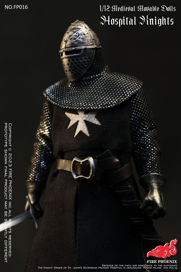 Die-casting alloy Medieval Teutonic Knights&Medieval Hospital Knights Double Figure Set 1/12