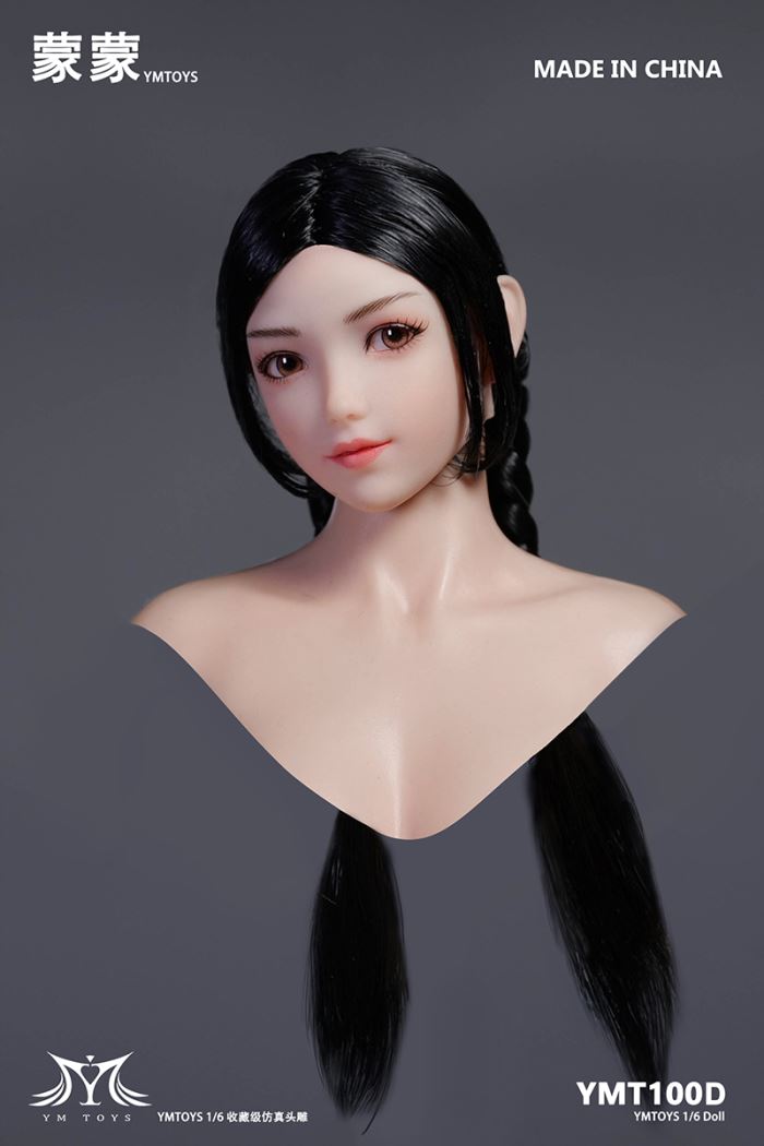 Asian movable eye female head sculpture [YMT100] 1/6