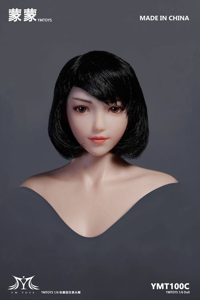 Asian movable eye female head sculpture [YMT100] 1/6