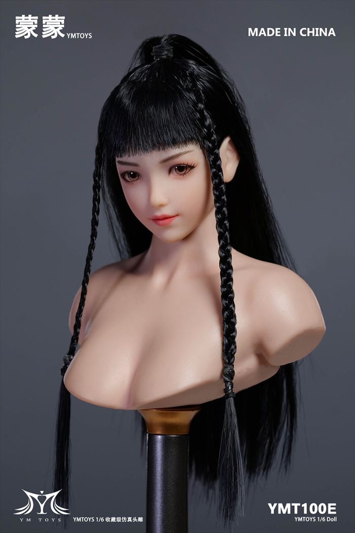Asian movable eye female head sculpture [YMT100] 1/6