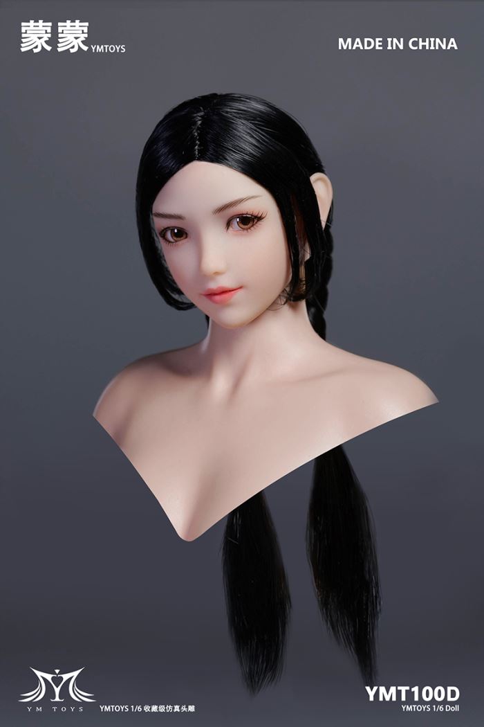 Asian movable eye female head sculpture [YMT100] 1/6