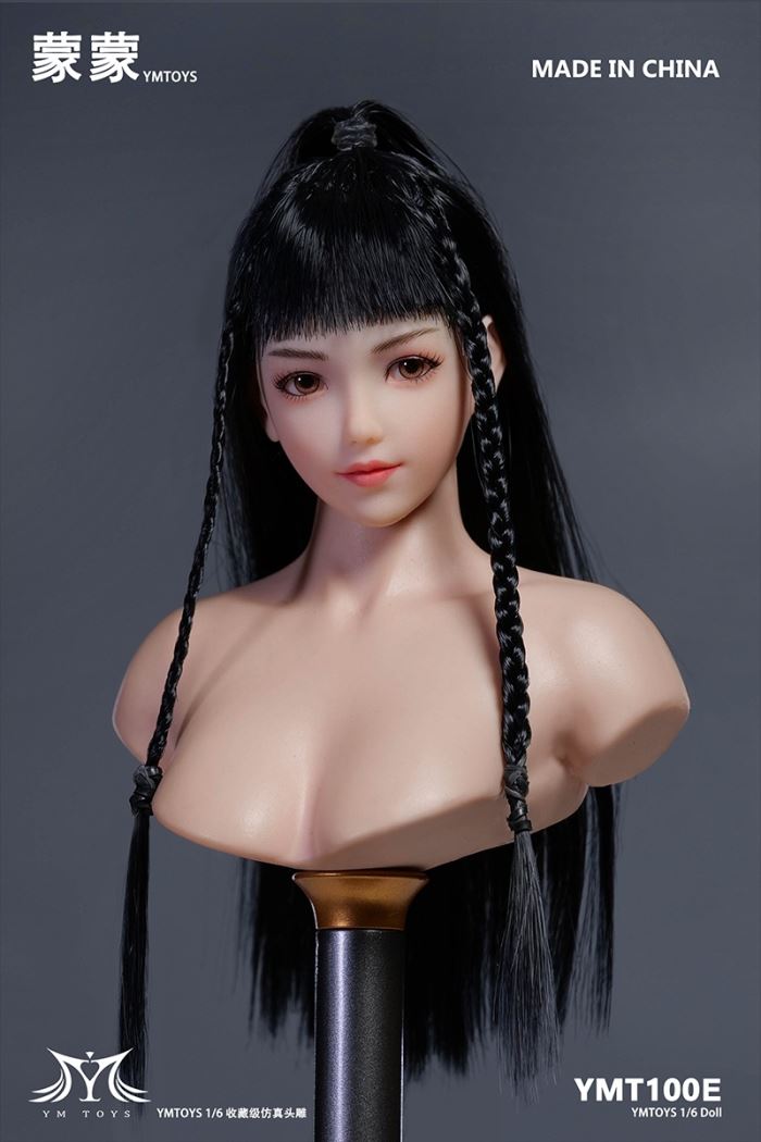 Asian movable eye female head sculpture [YMT100] 1/6
