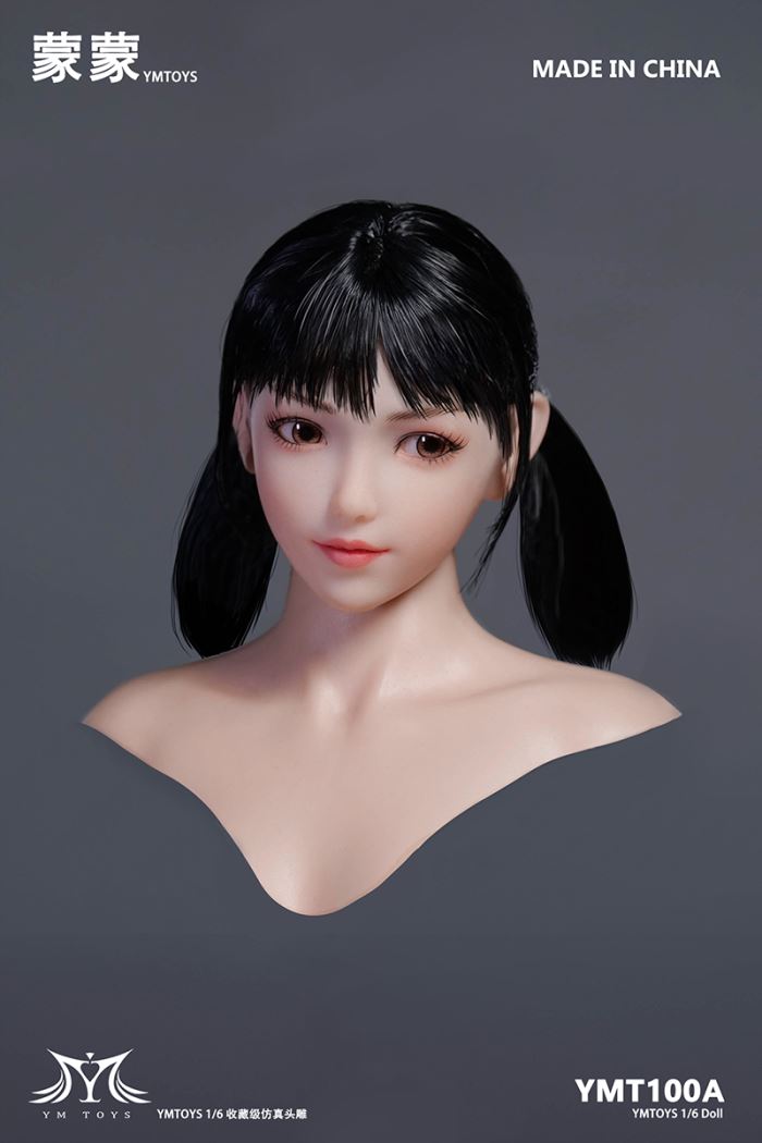 Asian movable eye female head sculpture [YMT100] 1/6