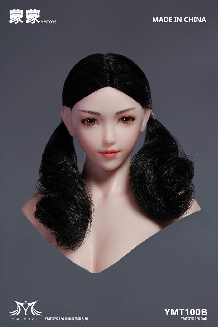 Asian movable eye female head sculpture [YMT100] 1/6