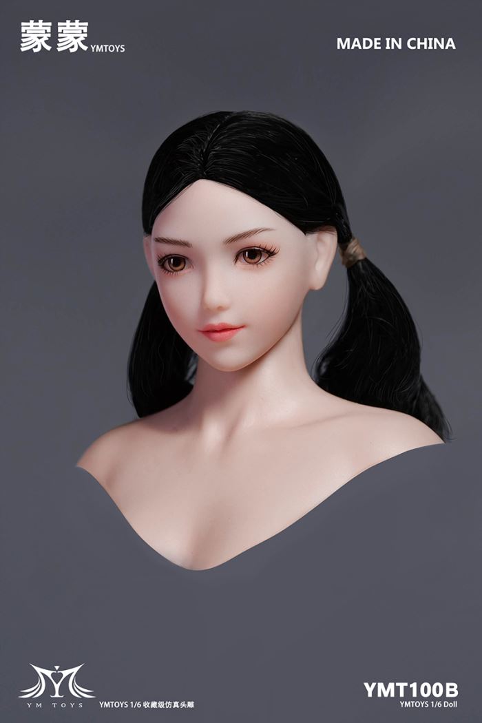 Asian movable eye female head sculpture [YMT100] 1/6