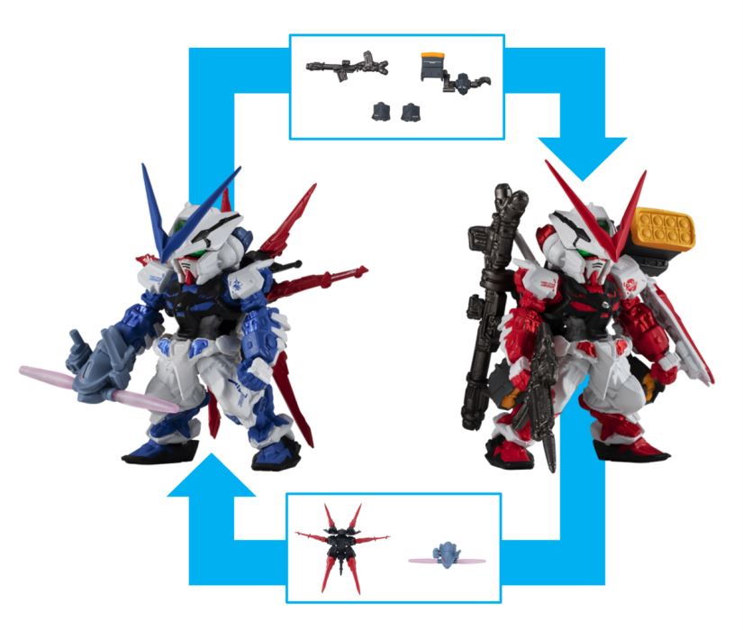 FW GUNDAM CONVERGE CORE Astray RED & BLUE Set