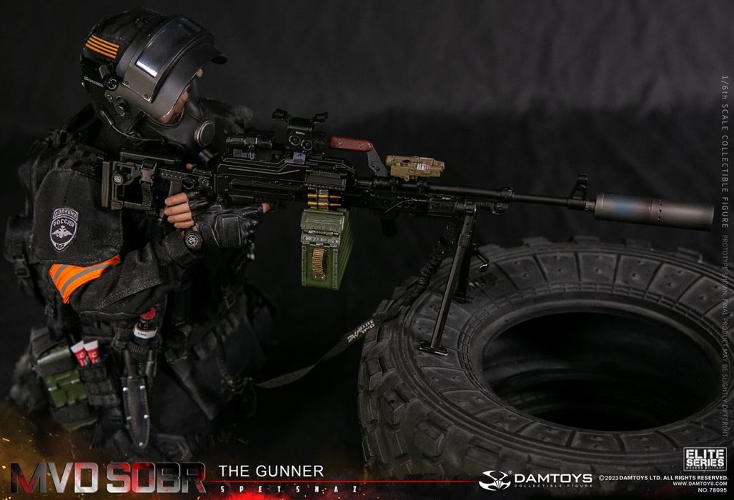 RUSSIAN SPETSNAZ MVD SOBR PKM GUNNER 1/6