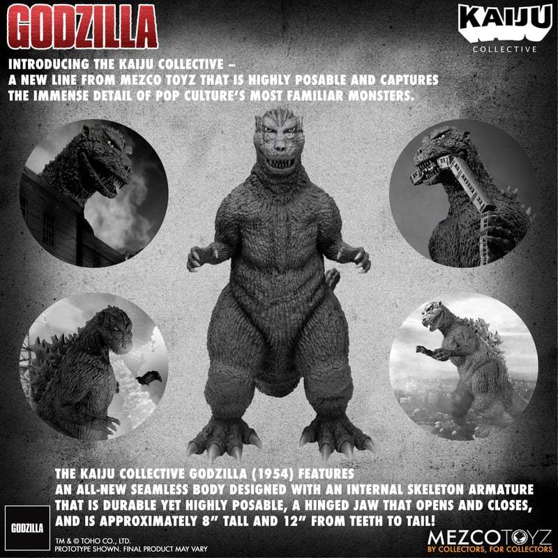 Godzilla (1954) Kaiju Collective Godzilla (Black & White)