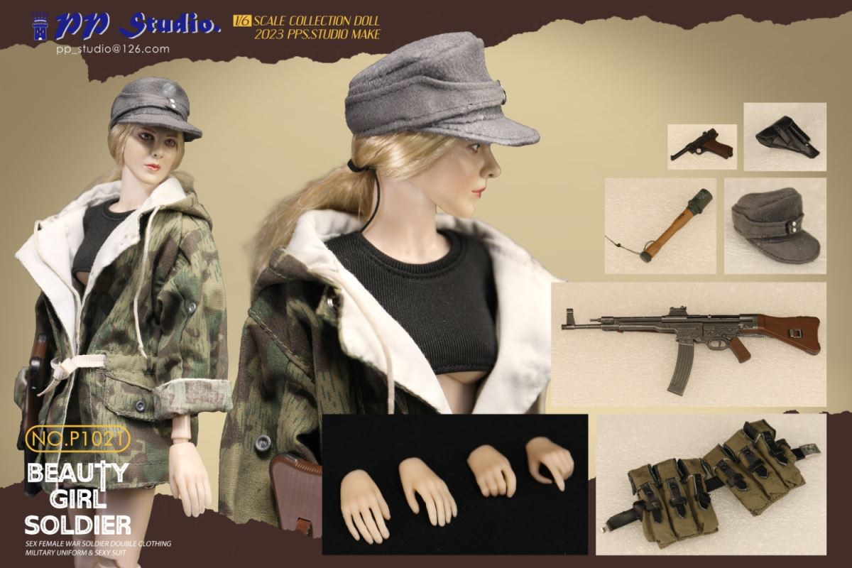 Beauty girl soldier series No. P1021 1/6