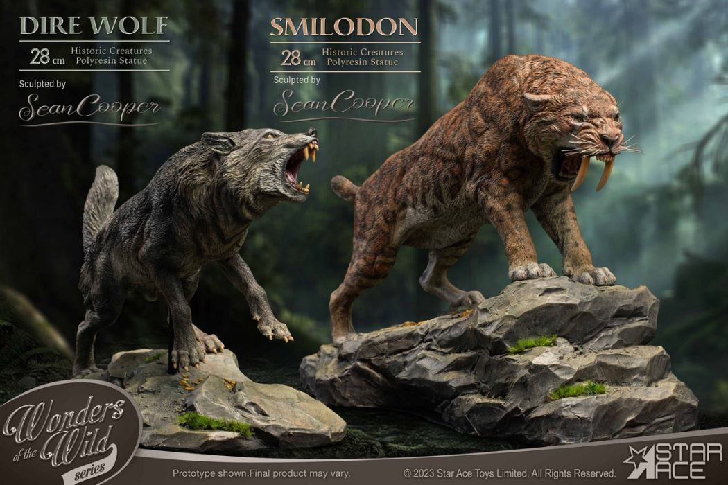 Prehistoric Animal Series - SA5035 Saber-toothed Tiger / SA5036 Dire Wolf