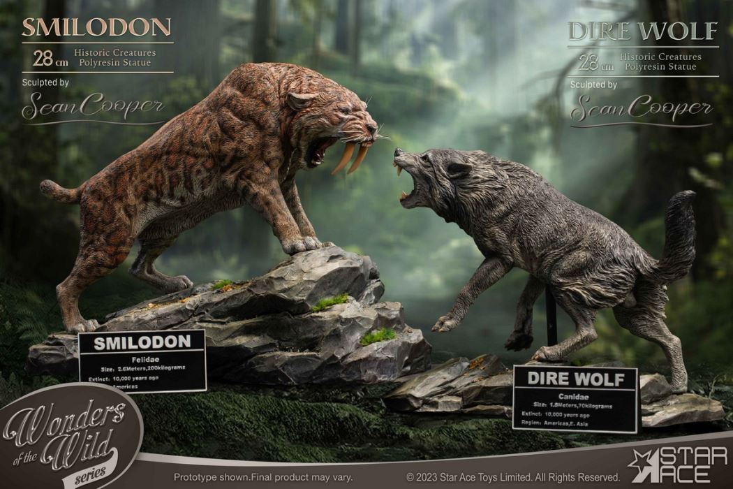 Prehistoric Animal Series - SA5035 Saber-toothed Tiger / SA5036 Dire Wolf