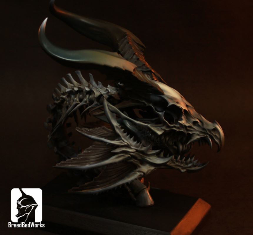 The fantasy creature skeleton Chimera