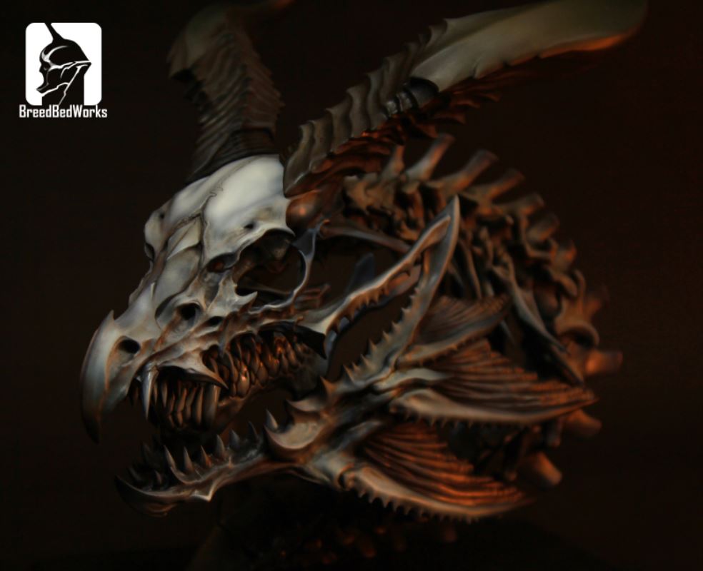 The fantasy creature skeleton Chimera
