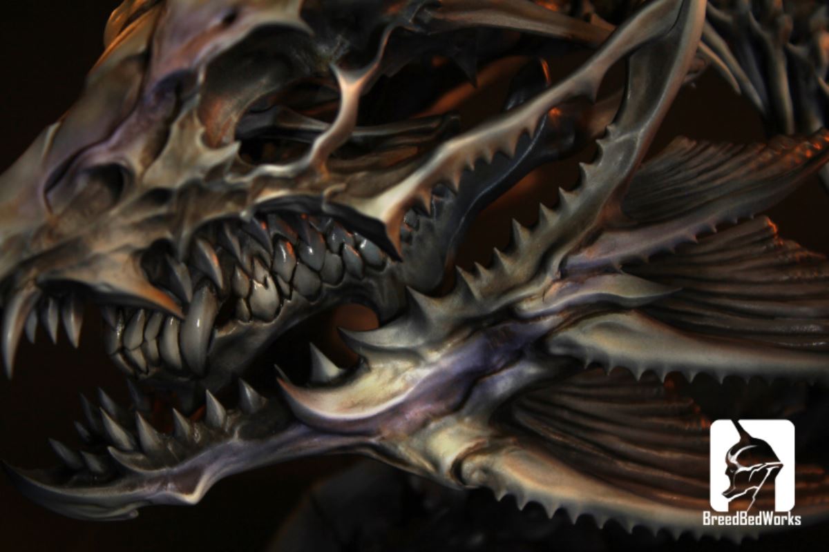 The fantasy creature skeleton Chimera