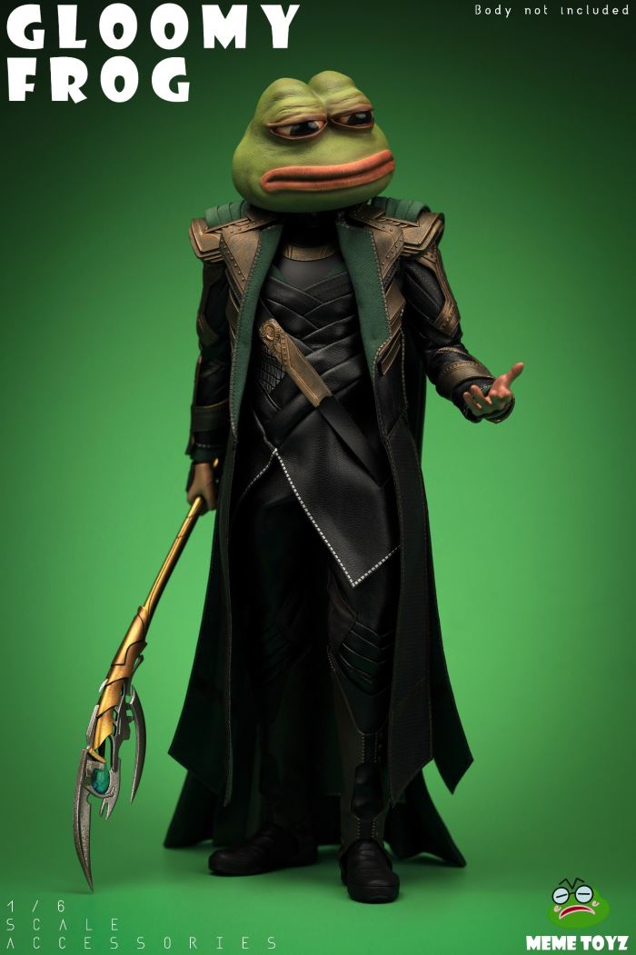 Lost Frog Head Sculpture 1/6