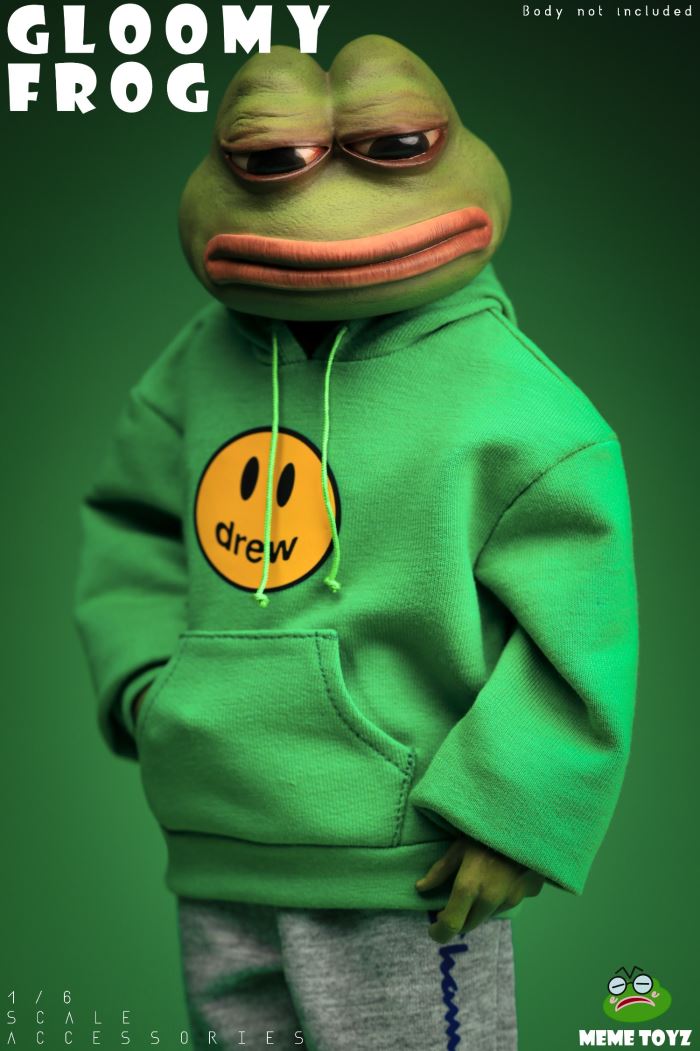 Lost Frog Head Sculpture 1/6