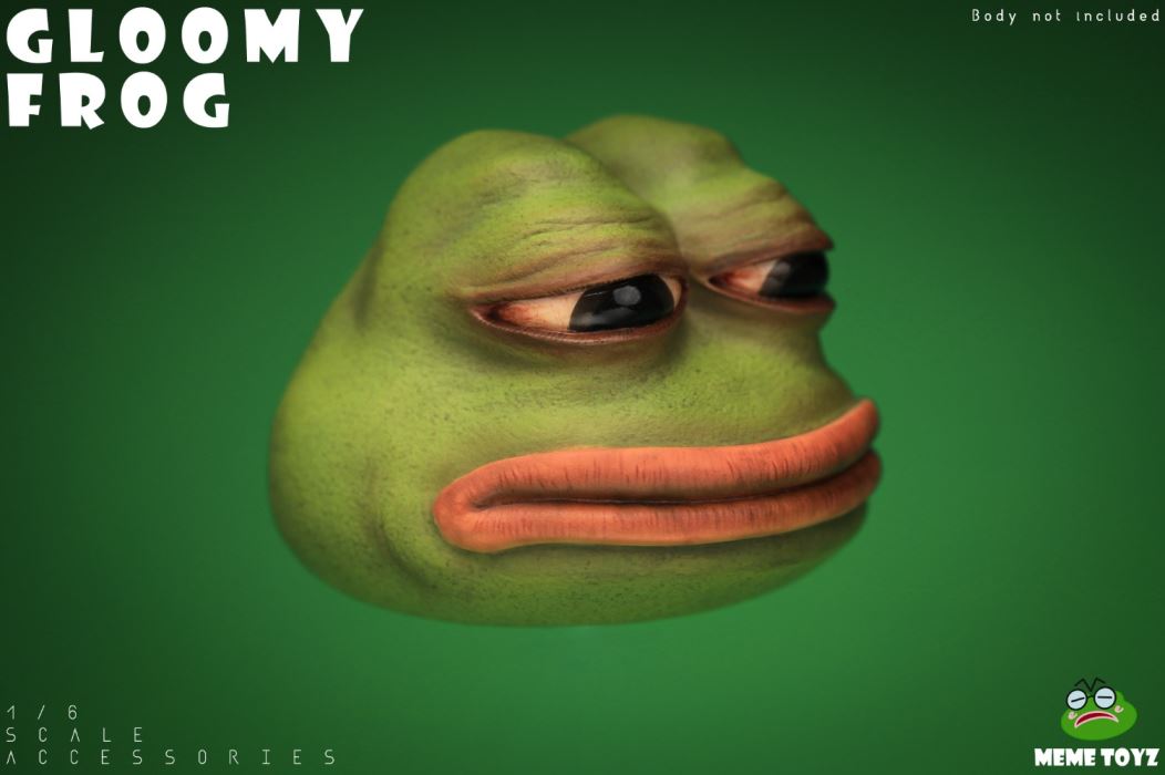 Lost Frog Head Sculpture 1/6