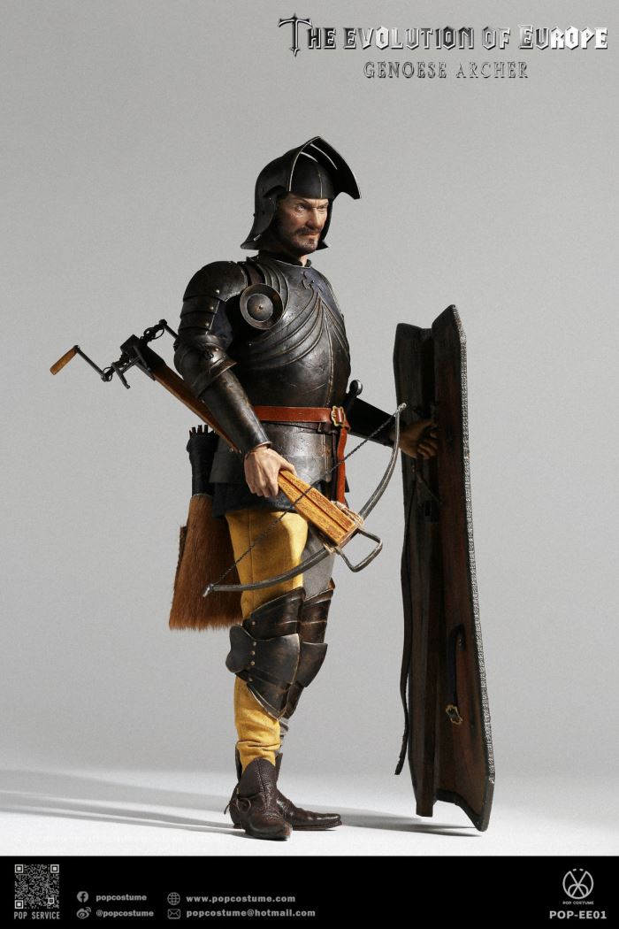 Europa Universalis French Mercenary - Genoa Crossbowman Captain Crecy Battle 1/6