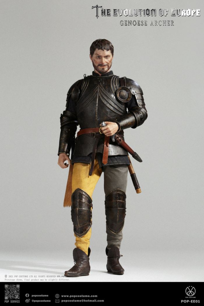 Europa Universalis French Mercenary - Genoa Crossbowman Captain Crecy Battle 1/6