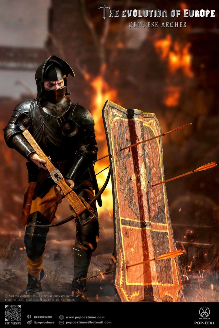 Europa Universalis French Mercenary - Genoa Crossbowman Captain Crecy Battle 1/6