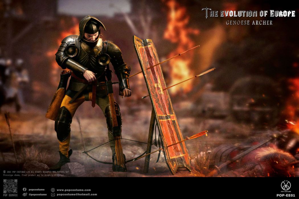 Europa Universalis French Mercenary - Genoa Crossbowman Captain Crecy Battle 1/6