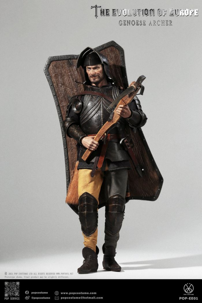 Europa Universalis French Mercenary - Genoa Crossbowman Captain Crecy Battle 1/6