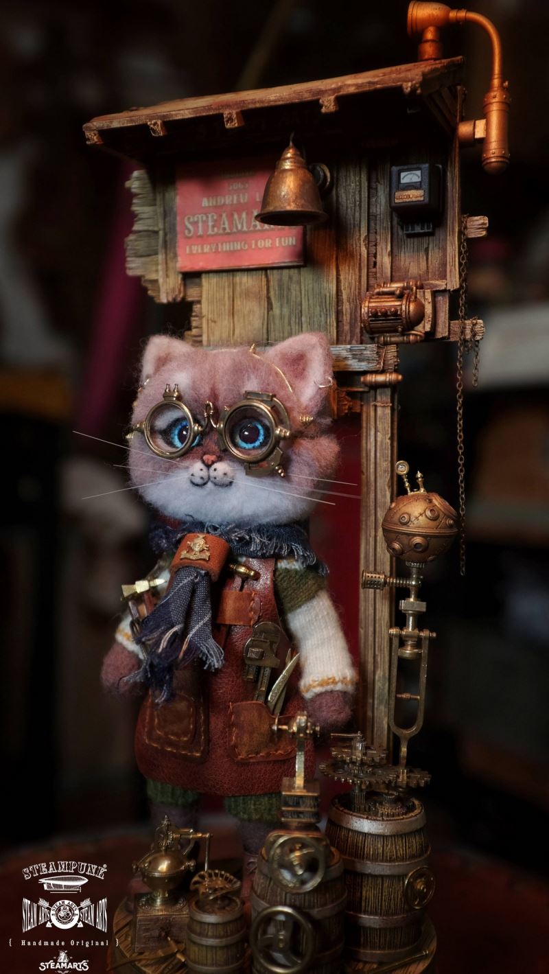 Mechanic No. 2 MR.BLUE Wool Felt Handmade