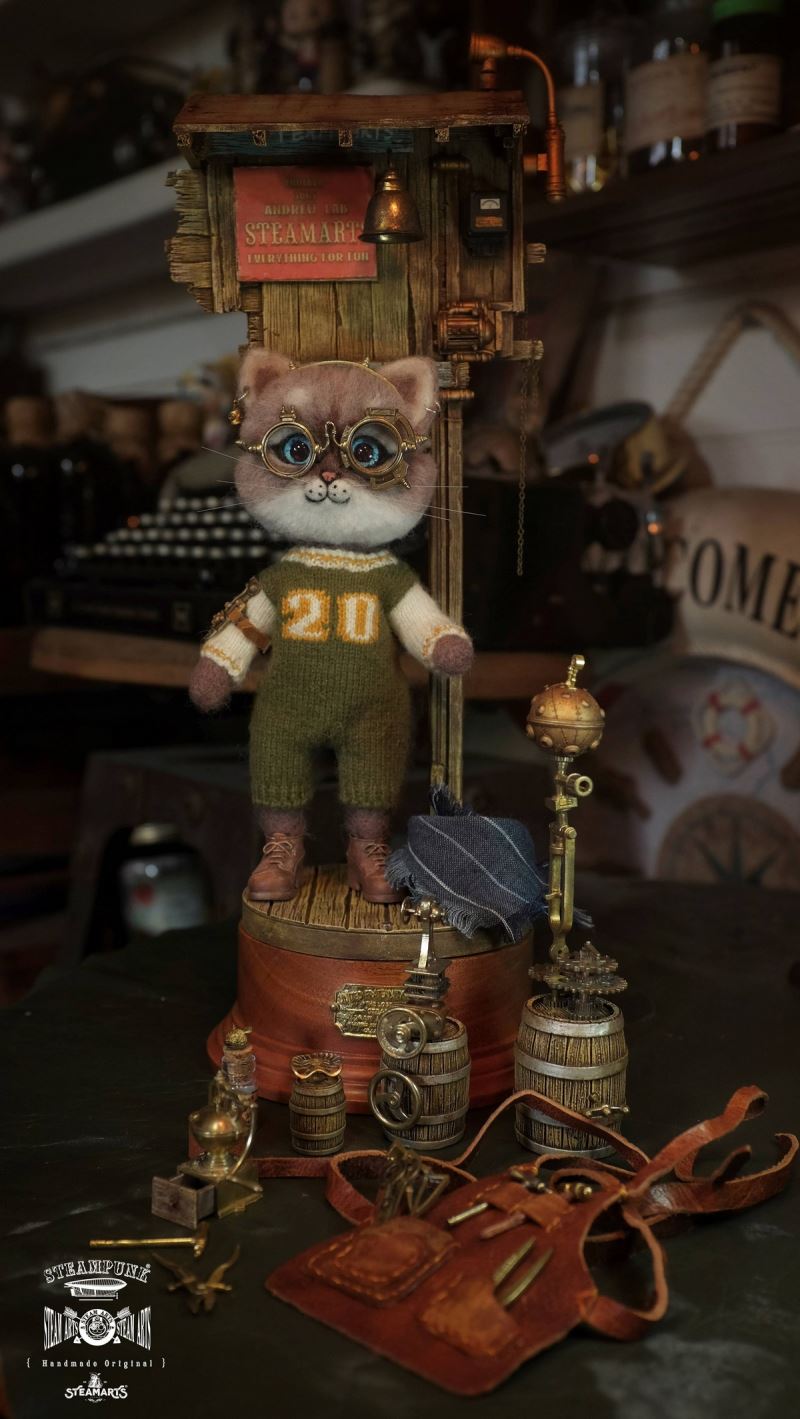 Mechanic No. 2 MR.BLUE Wool Felt Handmade