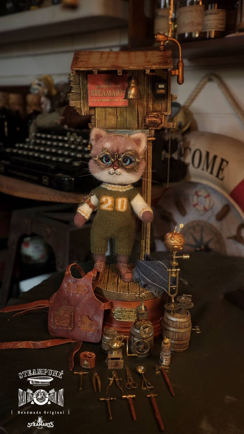 Mechanic No. 2 MR.BLUE Wool Felt Handmade