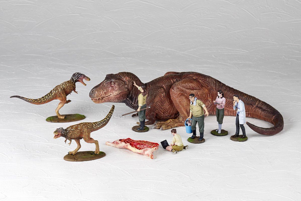 ARTPLA Reserchers & Tyrannosaurus Set 1/35