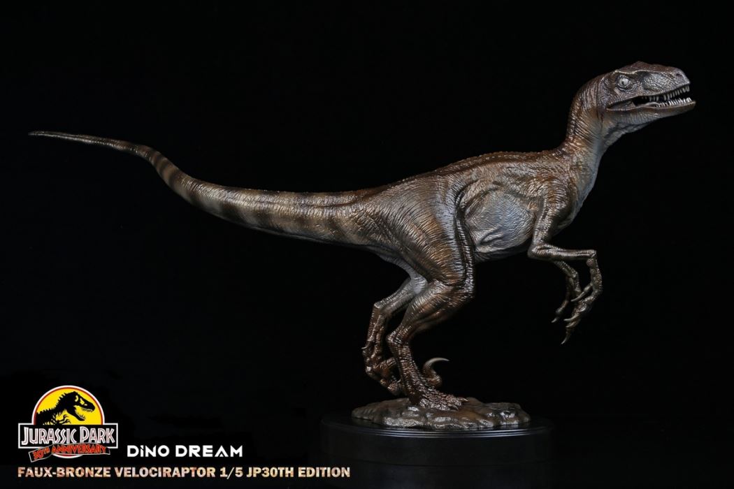 Jurassic Park 30th Anniversary Tyrannosaurus / Velociraptor Bronze Statue
