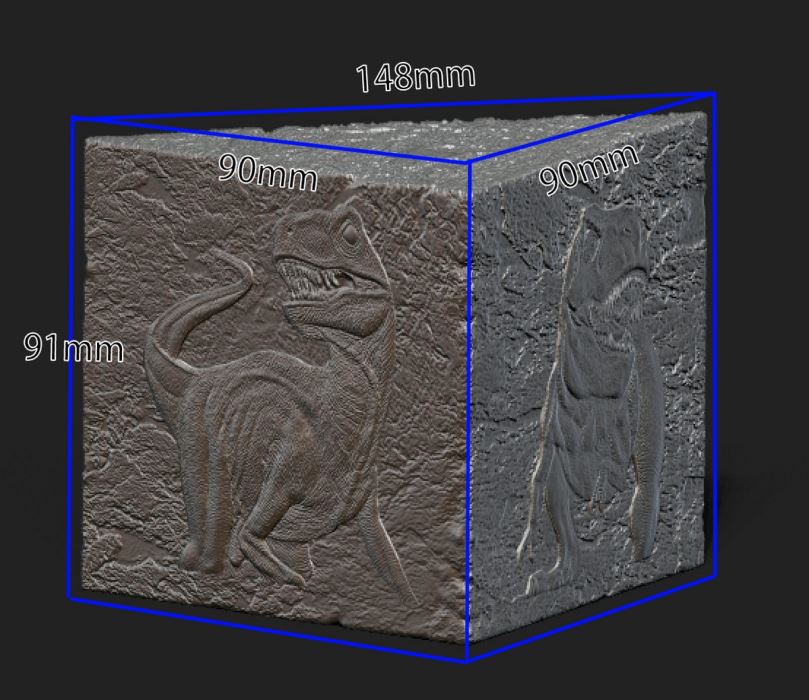 Jurassic Park 30th Anniversary Tyrannosaurus / Velociraptor Bronze Statue