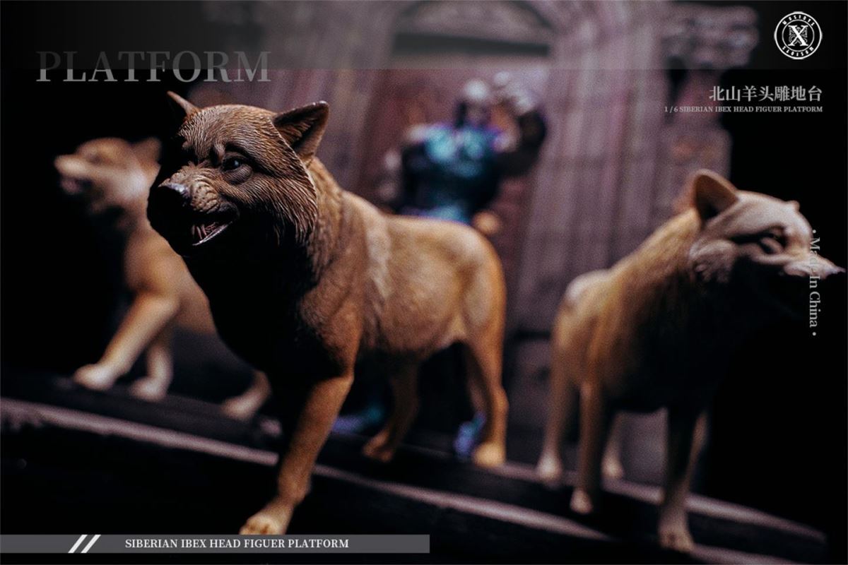 Siberian Ibex Head Figuer Platform (MS2204B) 1/6