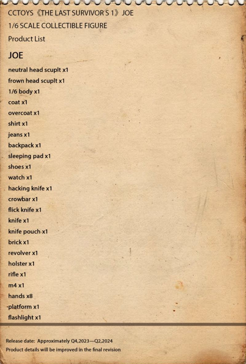 Joel THE LAST SURVIVOR S1 1/6
