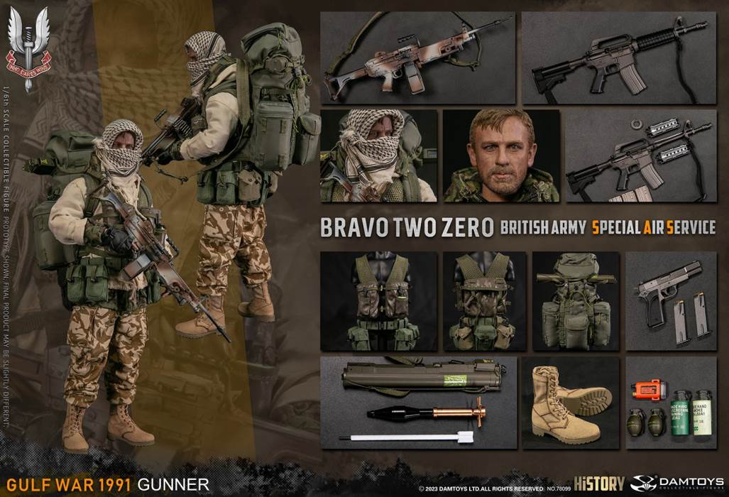 British SAS Special Air Service Regiment-Machine Gunner 1991 Gulf War 1/6