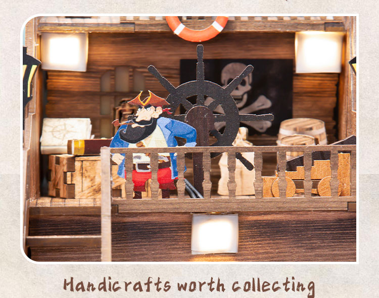 Miniature Doll House Sea Hunter Wooden Handmade Kit