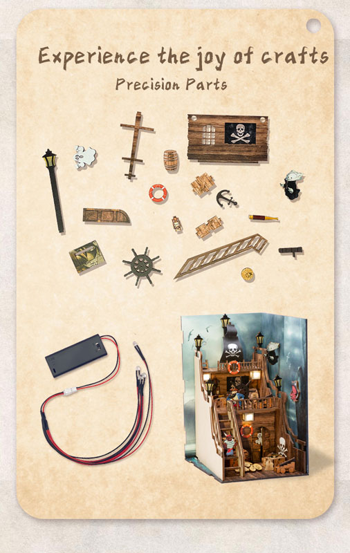 Miniature Doll House Sea Hunter Wooden Handmade Kit