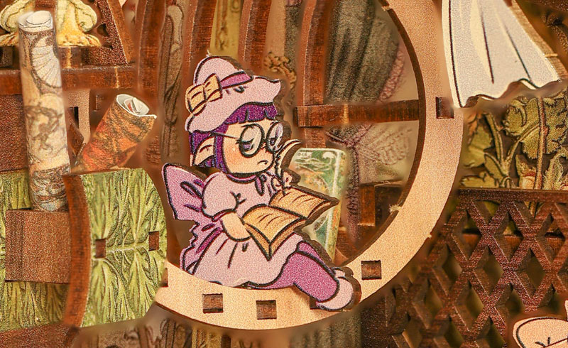 Miniature Doll House Elven Paradise Wooden Handmade Kit