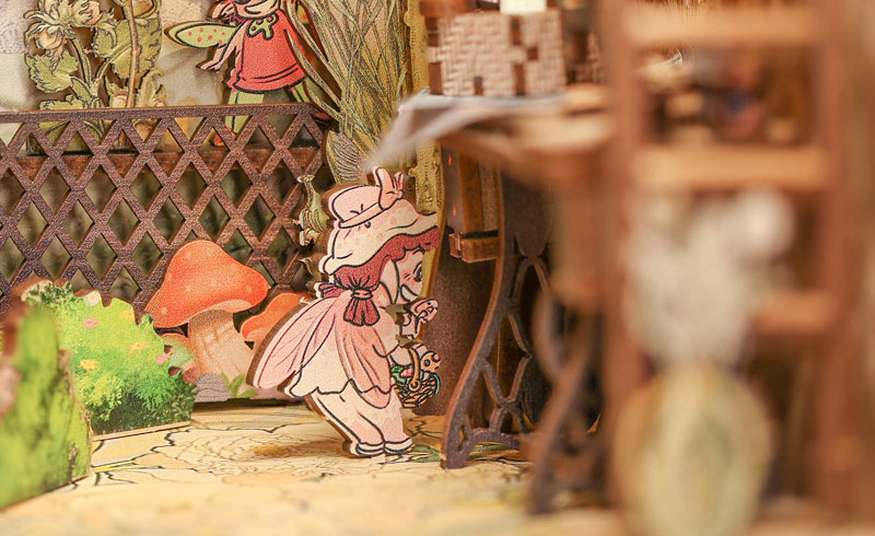 Miniature Doll House Elven Paradise Wooden Handmade Kit