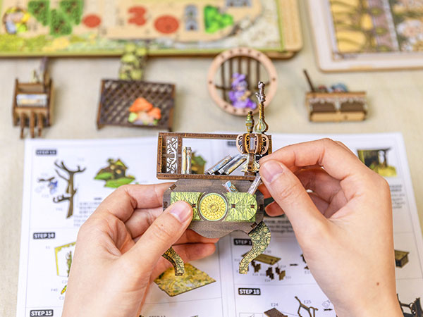 Miniature Doll House Elven Paradise Wooden Handmade Kit