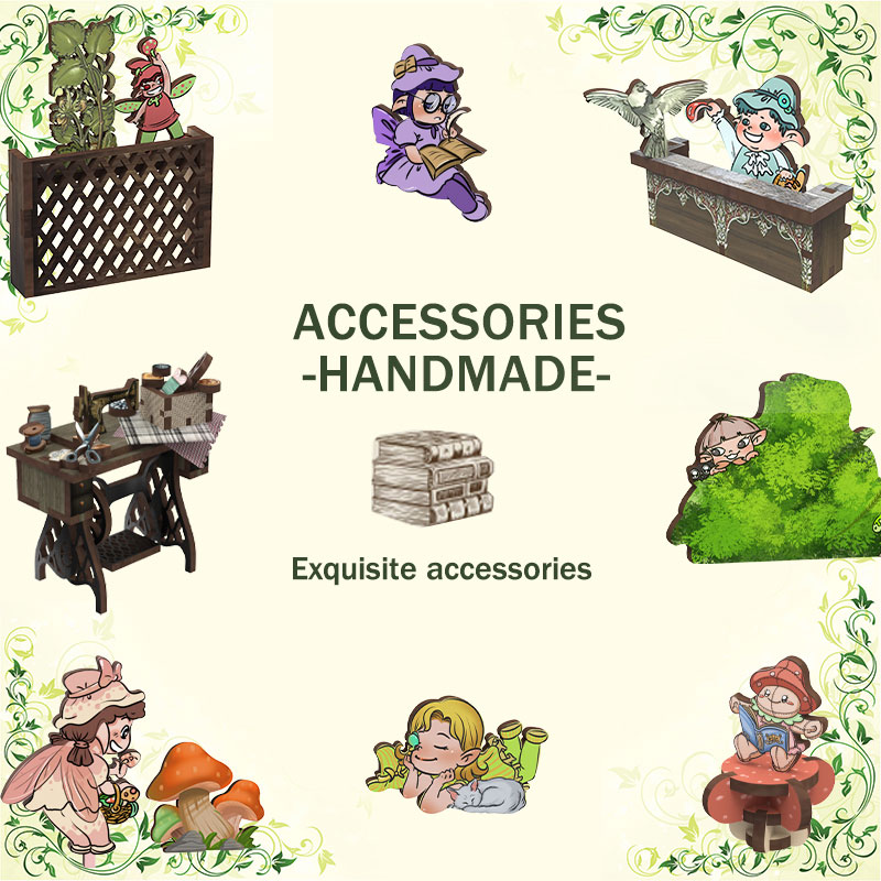 Miniature Doll House Elven Paradise Wooden Handmade Kit