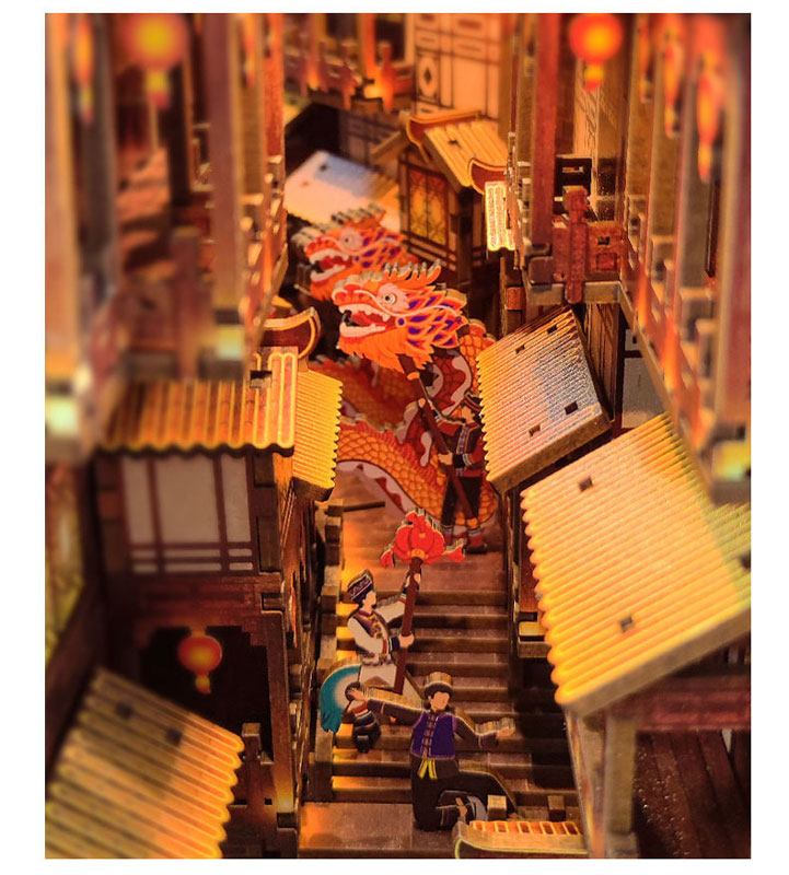 Miniature Doll House Lights in Chongqing Wooden Handmade Kit w/Motion Detector