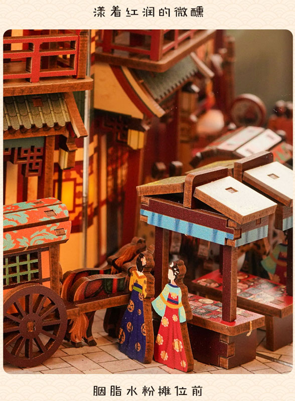 Miniature Doll House The Banquet of Tang Dynasty Wooden Handmade Kit w/Motion Detector