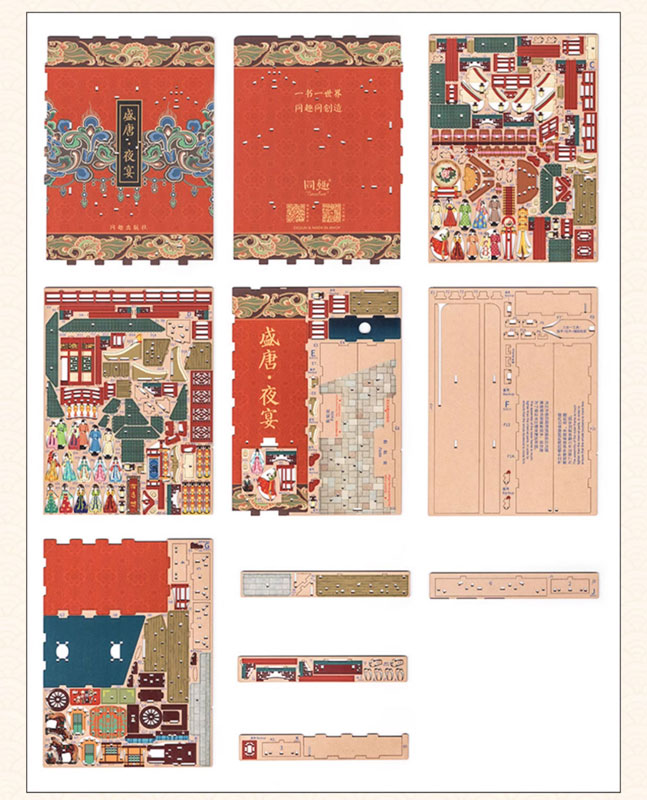 Miniature Doll House The Banquet of Tang Dynasty Wooden Handmade Kit w/Motion Detector