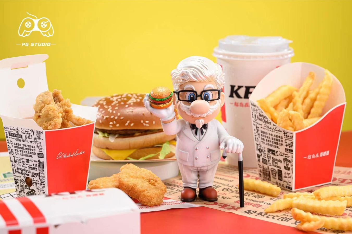 Ronald McDonald Cosplay Mario & KFC Grandpa Cosplay Mario - Super Mario