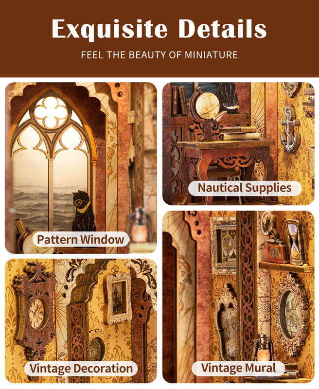 Miniature Doll House Sailing Memory Wooden Handmade Kit