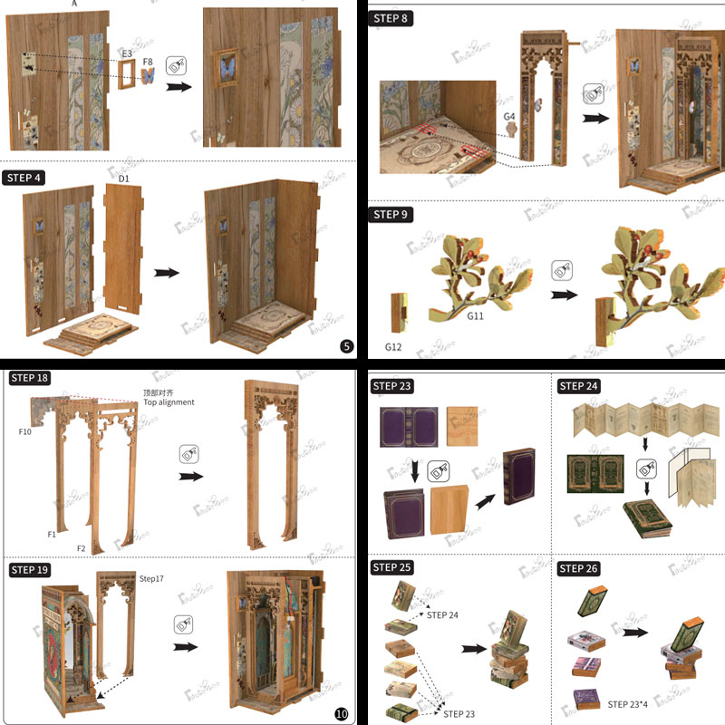 Miniature Doll House Butterfly of Unknown Lands Wooden Handmade Kit