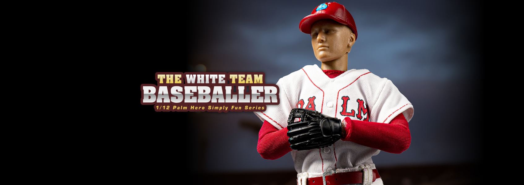 Handheld Hero Real Series-White Team Baseball Player/Blue Team Baseball Player 1/12