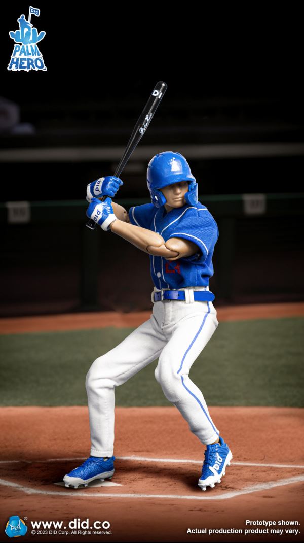 Handheld Hero Real Series-White Team Baseball Player/Blue Team Baseball Player 1/12