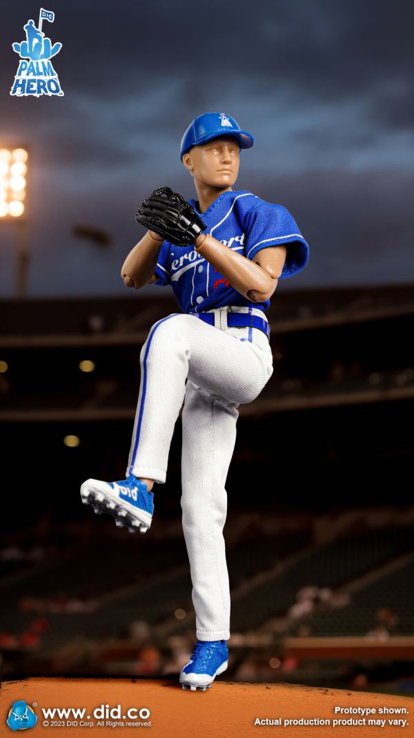 Handheld Hero Real Series-White Team Baseball Player/Blue Team Baseball Player 1/12